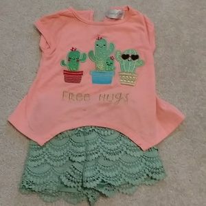 Cactus t-shirt and shorts set